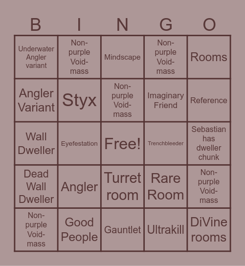 Pressure Bingo Remade Bingo Card