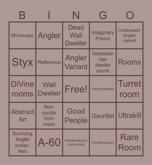 Pressure Bingo Remade Bingo Card