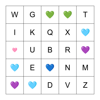 Alphabet Bingo Card
