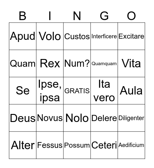 Stages 14-15 Bingo Card