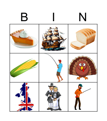 THANKSGIVING Bingo Card