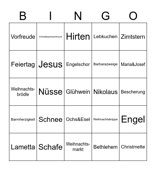 GT 2024 Bingo Card