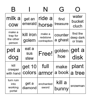 Pachirock Bingo Card