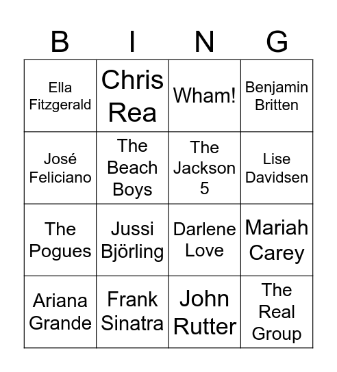 Julebingo! NMH 2024 Bingo Card