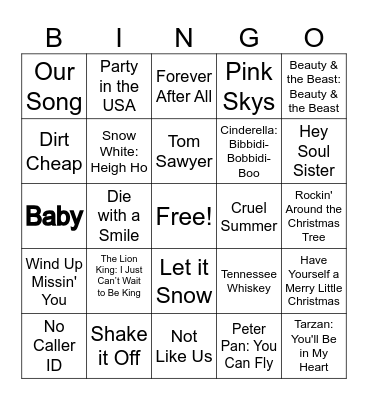 JCMS December Bingo Cards Bingo Card