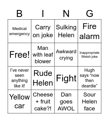 A day out in Warwickshire Bingo Card