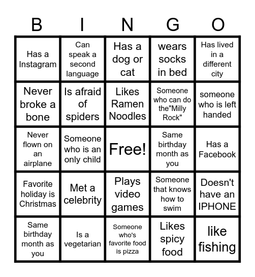 Bingo Card