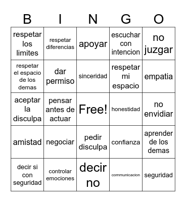 Bingo de Limites - Cicero Bingo Card