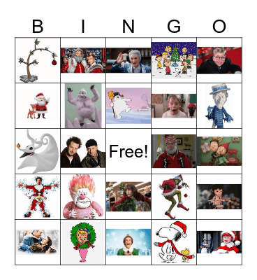 Christmas Movies Bingo Card