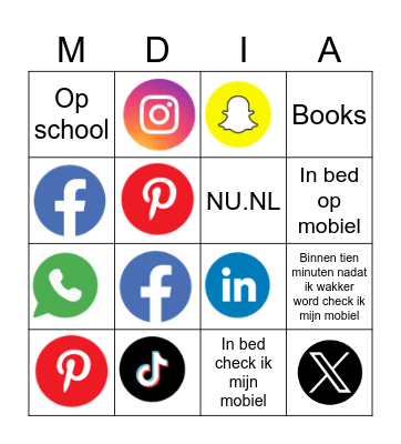 Media Bingo!!! Bingo Card