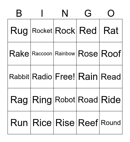 R Bingo Card