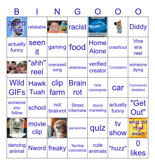 Instagram Reels Bingo Card