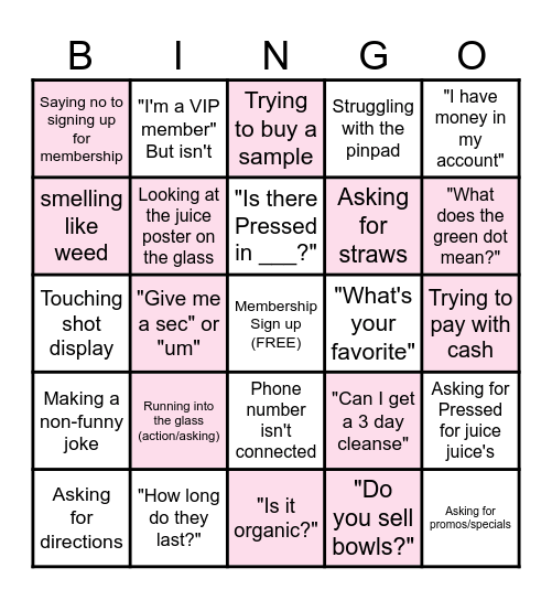 Pressed Peeves Bingo Card