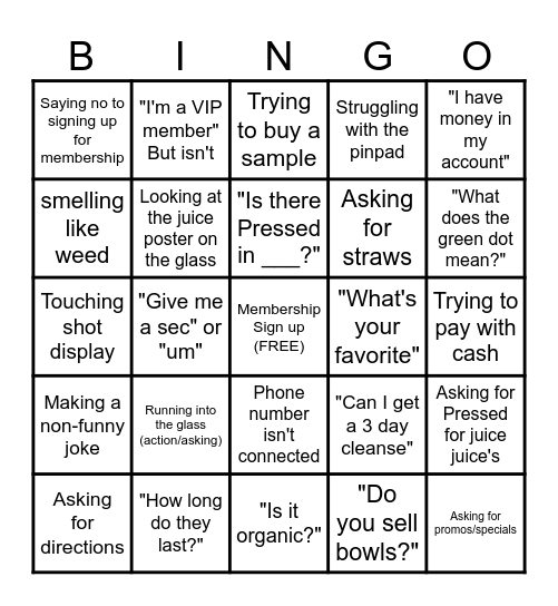 Pressed Peeves Bingo Card