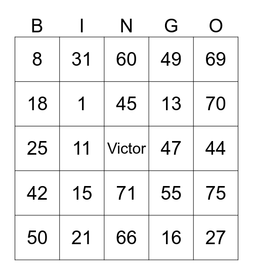 tiemporokero@gmail.com Bingo Card