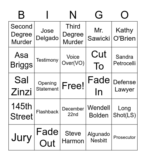 Monster - July 6th Review Bingo Card