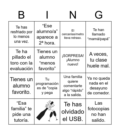 BINGO SAGUNTERS Bingo Card