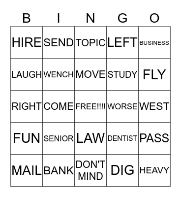 American Sign Language Candy Bingo Card