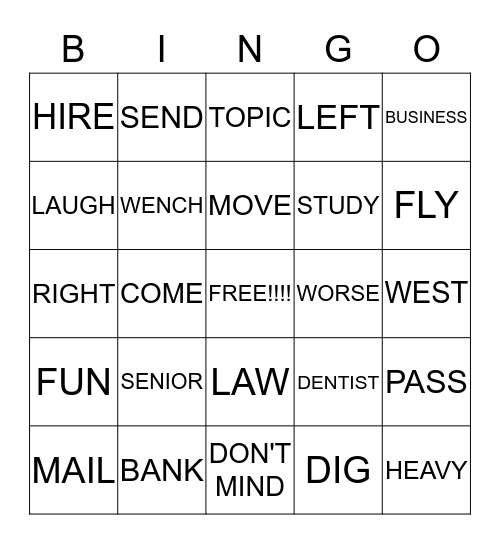 American Sign Language Candy Bingo Card