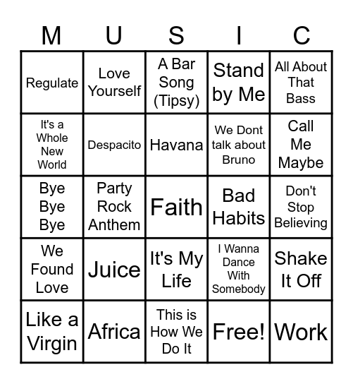 PAINT & SIP 2024 Bingo Card