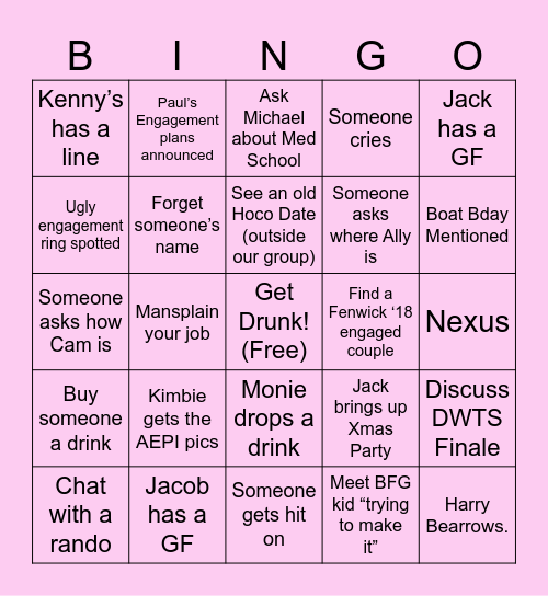 Blackout Wednesday 2024 Bingo Card