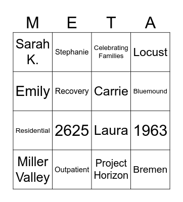 Meta House Bingo Card