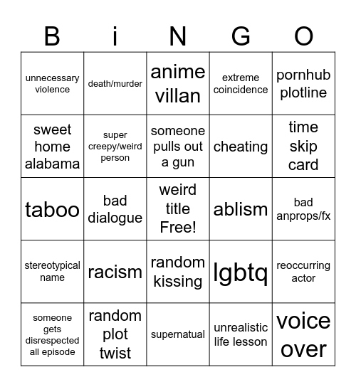 tommorows teaching bingo Card