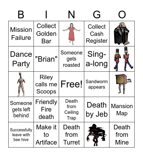 Lethal Bingo Card