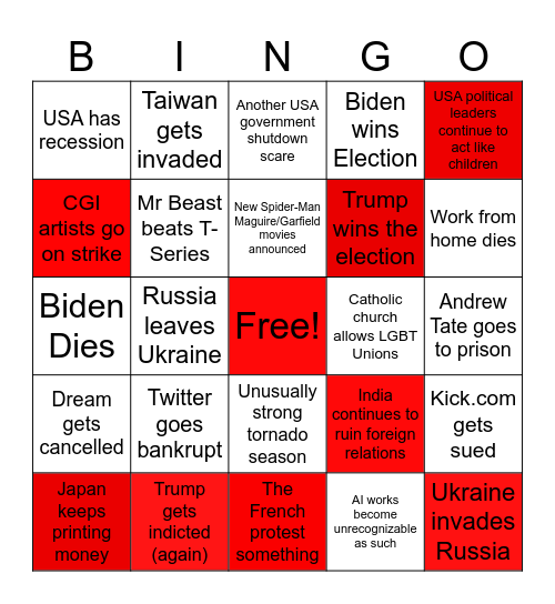 2024 Bingo! Bingo Card