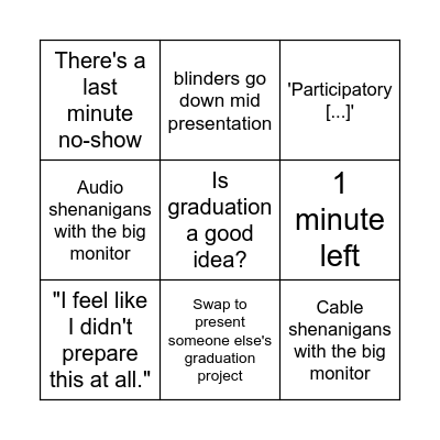 (is) XPUB2 ASSESSMENT BINGO (a good idea?) Bingo Card
