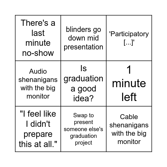 (is) XPUB2 ASSESSMENT BINGO (a good idea?) Bingo Card