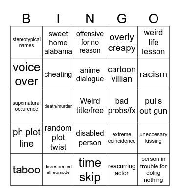 Tommorows teachings bingo Card