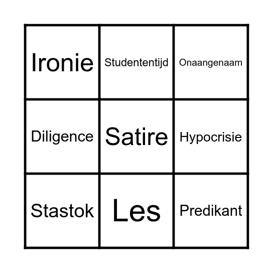 Bingo Obscura Bingo Card