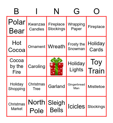 HOLIDAY Bingo Card