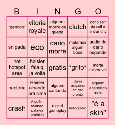 Bingo fortnite Bingo Card