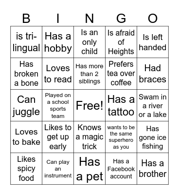 FIND THE CO-WORKER BINGO Card