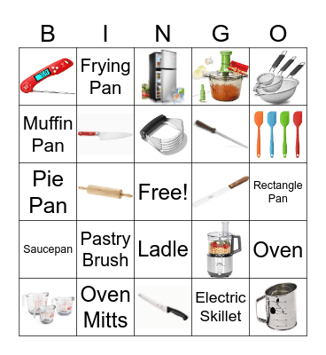 Cooking Bingo Card