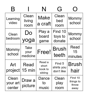 Thanksgiving break bingo Card