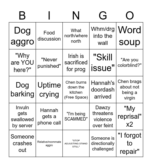 Fru Prog Bingo Card