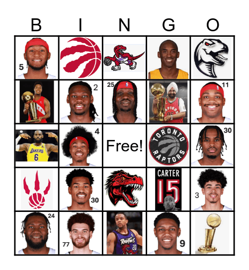 Raptor Binguuuuu! Bingo Card