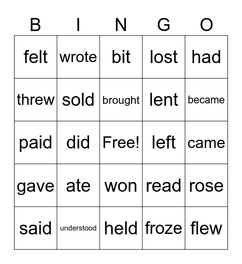 BINGO Card