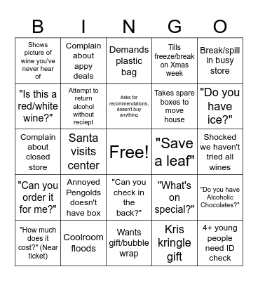 XMAS Bingo Card