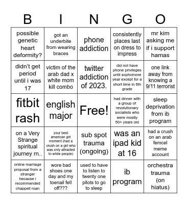 canon events Bingo Card