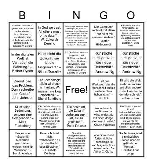 IT-Zitate-Bingo Card