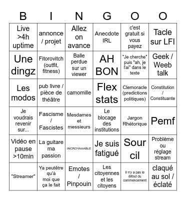 27/11 El Bingo Del Clemo Bingo Card