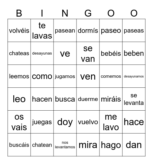 El día a día Bingo Card