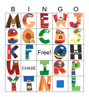 A-Z Bingo Card
