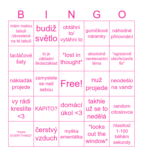 ZTK BINGO <3 Bingo Card