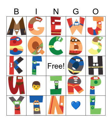 A-Z Bingo Card