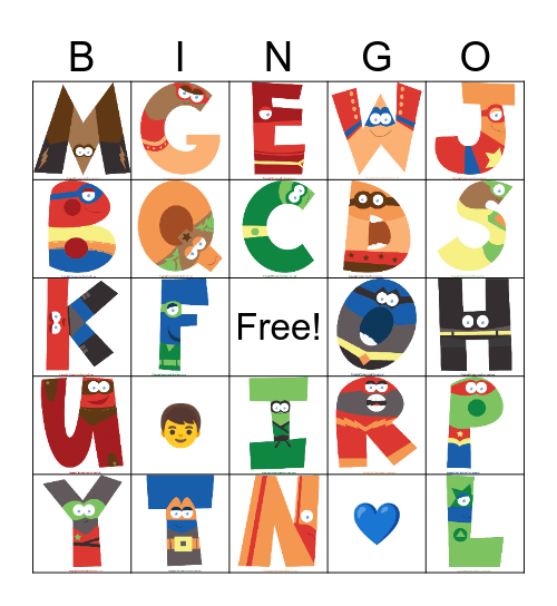 A-Z Bingo Card